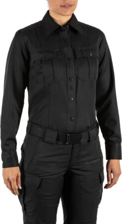 5.11 Tactical Women's Class A Fast-Tac Twill Long Sleeve Uniform Shirt 62396 -Vanguard Uniforms 5.11 tactical womens class a fast tac twill long sleeve uniform shirt 62396 62396 27037.1669677631
