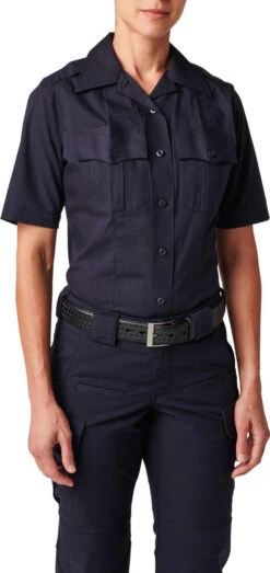 5.11 Tactical Women's NYPD Stryke RipStop Short Sleeve Uniform Shirt 61335 -Vanguard Uniforms 5.11 tactical womens nypd stryke ripstop short sleeve uniform shirt 61335 61335 48621.1669245476