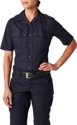 5.11 Tactical Women's NYPD Stryke RipStop Short Sleeve Uniform Shirt 61335 -Vanguard Uniforms 5.11 tactical womens nypd stryke ripstop short sleeve uniform shirt 61335 61335 74004.1669245074
