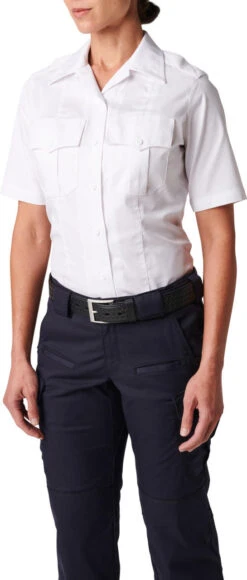 5.11 Tactical Women's NYPD Stryke Twill Short Sleeve Uniform Shirt 61334 -Vanguard Uniforms 5.11 tactical womens nypd stryke twill short sleeve uniform shirt 61334 61334 30582.1669244831