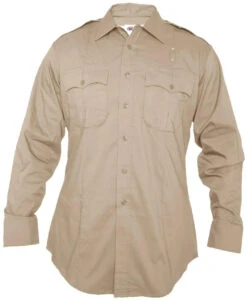 Elbeco Men's LASD Class B RipStop Tan Long Sleeve Uniform Shirt