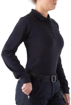 First Tactical Women's Cotton Long Sleeve Polo 121502 -Vanguard Uniforms first tactical womens cotton long sleeve polo 121502 121502 40770.1626848248