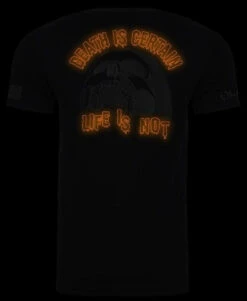 LA Police Gear Death Is Certain Glow In The Dark T-Shirt -Vanguard Uniforms la police gear death is certain t shirt deathiscertain 31689.1634202382