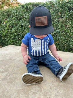 LA Police Gear Distressed Flag Baby Onesie -Vanguard Uniforms la police gear distressed flag baby onesie df onesie 44250.1641639579