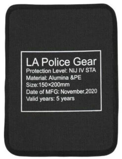 LA Police Gear Level IV 6" X 8" Ceramic Ballistic Armor Rifle Side Plate 5 LA Police Gear Level IV 6" X 8" Ceramic Ballistic Armor Rifle Side Plate -Vanguard Uniforms la police gear level iv 6 x 8 ceramic ballistic armor rifle side plate l4 6x8 04735.1616010949