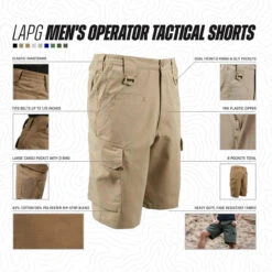 LA Police Gear Men's Operator Tactical Shorts -Vanguard Uniforms la police gear mens operator tactical shorts bos5001ewb 60773.1648132363