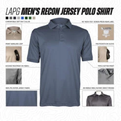 LA Police Gear Men's Recon Jersey Polo Shirt -Vanguard Uniforms la police gear mens recon jersey polo shirt jrpo 87761.1648132406