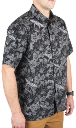 LA Police Gear Plane Tactical Tiki™ Short Sleeve Button Up Shirt -Vanguard Uniforms la police gear plane tactical tiki short sleeve button up shirt ssbu plane 51296.1660157634