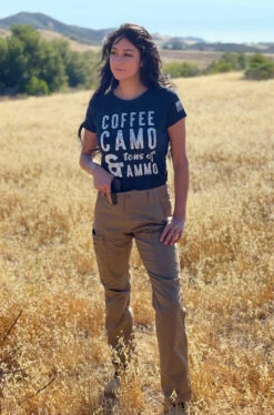 LA Police Gear Women's Coffee Camo Ammo T-Shirt -Vanguard Uniforms la police gear womens coffee camo ammo t shirt cca 36094.1623808124