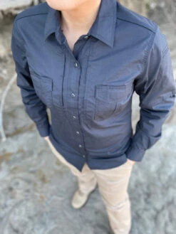 LA Police Gear Women's Long Sleeve Battle Rattle Stretch Field Shirt -Vanguard Uniforms la police gear womens long sleeve battle rattle stretch field shirt wlsbrfs 88410.1683950404