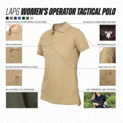 LA Police Gear Women's Operator Tactical Polo -Vanguard Uniforms la police gear womens operator tactical polo tp woppolo 01312.1648132361