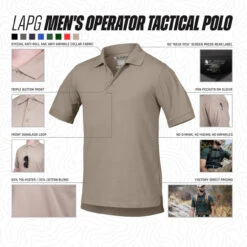 LAPG Men's Operator Tactical Polo -Vanguard Uniforms lapg mens operator tactical polo oppolo 93032.1648132372